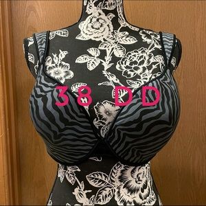 Delta Burke Bra Zebra pattern 38 DD